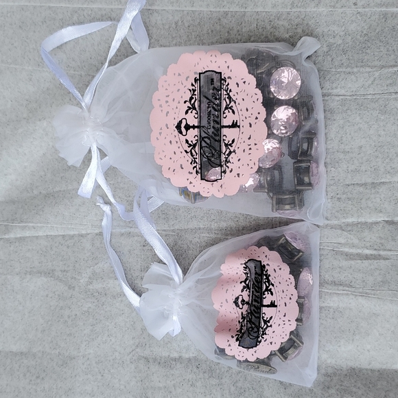 Vintage Sherry Renae Shiny Plunder 24 large pink rhinestones necklace & bracelet - Picture 15 of 15